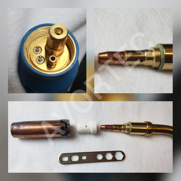 MIG line feed torch water cooled